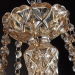 (8 Arms) Authentic K9 Crystal Chandelier, Champagne Maple Leaf